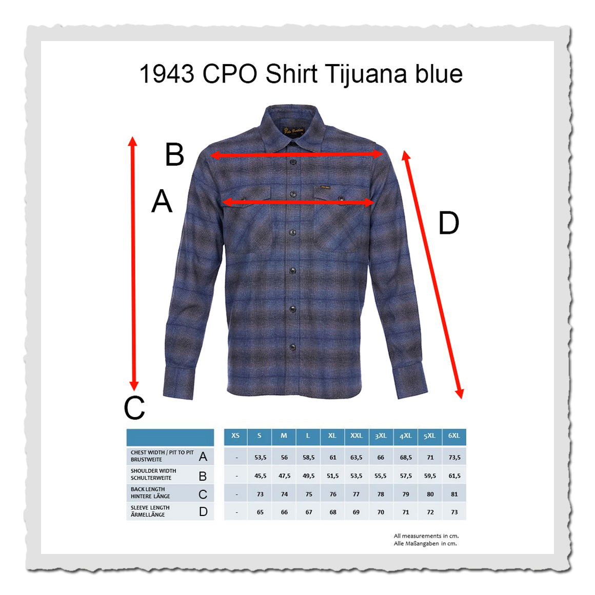 Pike Brothers Flanellhemd Herren Blau-Schwarz kariert